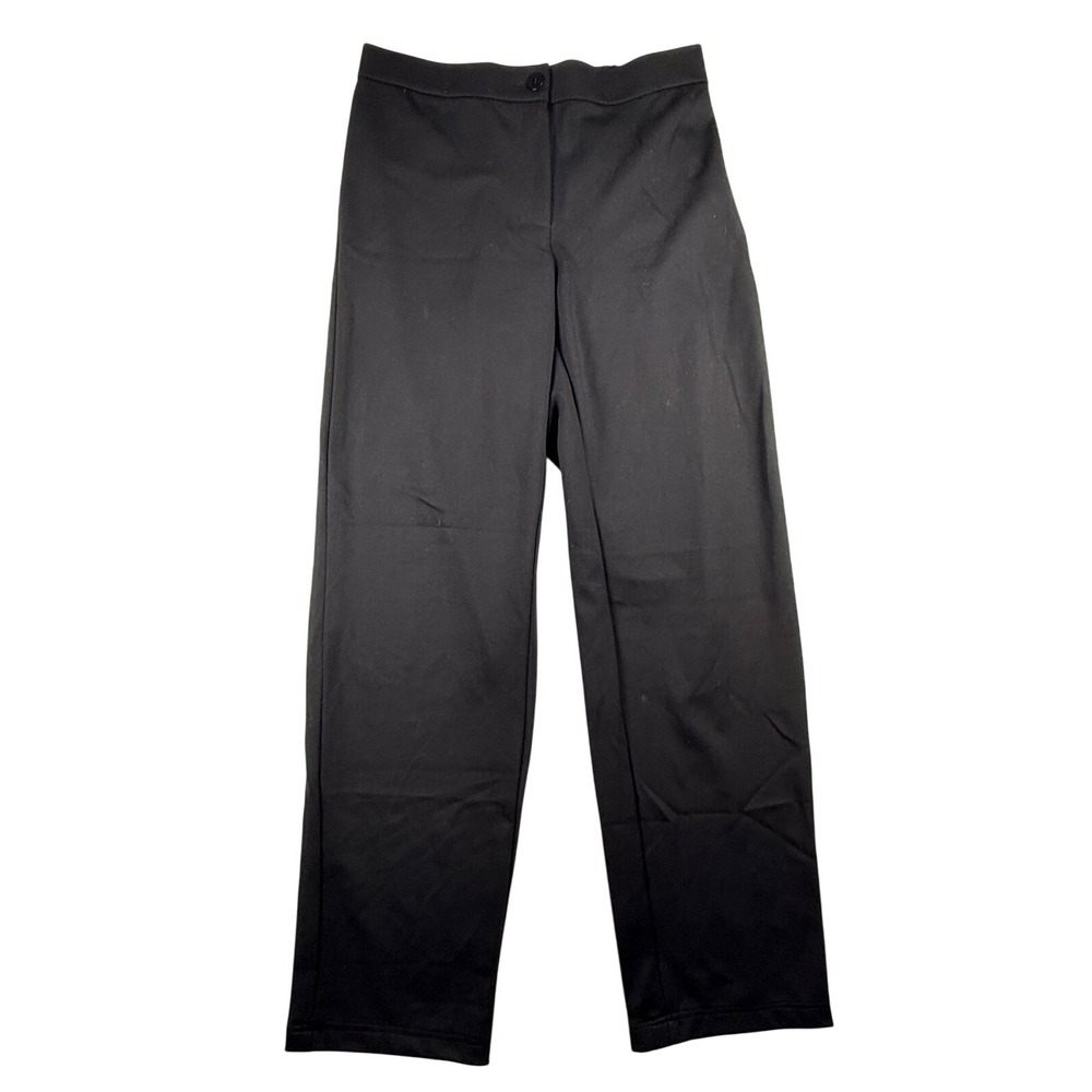 Eileen Fisher Dress Pants S (30x30) Black Elastic Waist Career Office Trousers